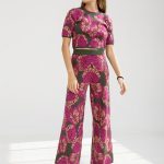 PANTALON NADINE - s - verde-flower