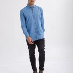 CAMISA BENNO - celeste - s