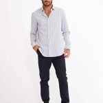 CAMISA TOKIO - celeste-rayas - s