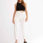 PANTALON FLEUR - s - blanco