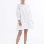 VESTIDO BRODERIE BUANA - blanco - s