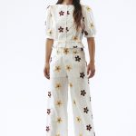 PANTALON BORDADO AMBER - l - blanco-flores