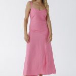 VESTIDO LINO DEBRA - rosa - s