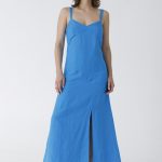 VESTIDO LINO DEBRA - turquesa - s
