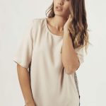 BLUSA M/C GRANADINAS - nude - l