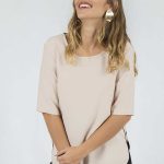 BLUSA M/C GRANADINAS - nude - l