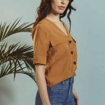 BLUSA DAPHNEE - mostaza - s