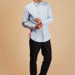 CAMISA JEAN - celeste - l