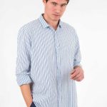 CAMISA M/L GAVIN - azul - l