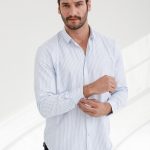 CAMISA DAG - celeste-rayas - s