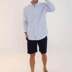 CAMISA REGULAR ALBERTO - celeste - s