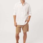 CAMISA SLIM HALTON - off-white-palms - xxl