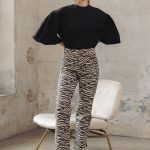 JEANS WIDE ESTAMPA ANABIA - beige - 24