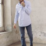 CAMISA SLIM BUXTON - celeste-rayas - s