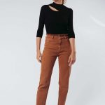 JEANS MOM BEATRISA - toffee - 24