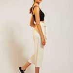 PANTALON GAEA - m - blanco