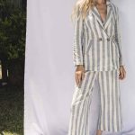 PANTALON HALI - blanco-rayas - m