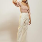 PANTALON AMBER - m - blanco