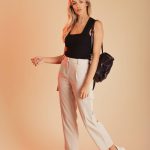 PANTALON GERALDINE - l - beige