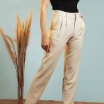 PANTALON DOMINGA - crema - m