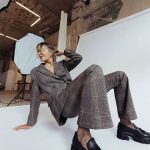 PANTALON CUADROS LUPE - gris-taupe - s