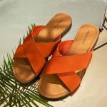 SANDALIA PLANA - naranja - 35