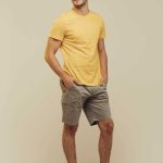T SHIRT LANDER - mostaza-abstract - m