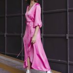 VESTIDO CRUZADO RUSELL - fucsia - xs-s