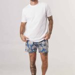 SHORT DE BAÑO SAID - azul-b-hortensia - s