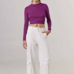 JERSEY CROPPED PUNTO TAMIKA - violeta - s