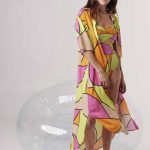 VESTIDO ESTAMPA ELVIRA - fucsia-bloques - unico