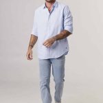 CAMISA REGULAR BUCK - celeste - s