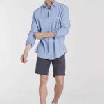 CAMISA DENIM LEROY - celeste - s