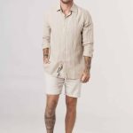 CAMISA REGULAR LEON - beige - s