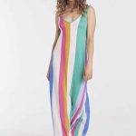 VESTIDO LARGO PUNTO KELLY - multicolor - m